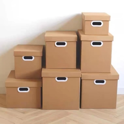 Brown Corrugated 157gsm Art Paper Carton Box Large Space UV Coating