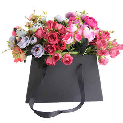 FSC Certificate Romantic Printed Paper Shopping Bag , Flower Packaging Boxes