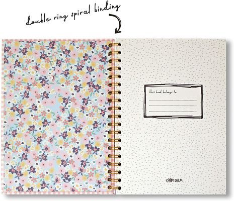 Pink A5 Spiral Bound Lined Notebook